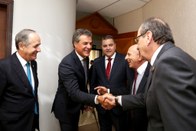 Na foto, da esq. p/ dir.: des. Mário Devienne, presidente do TRE-SP; Beto Richa, governador do ...