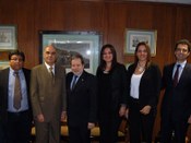 Da esq. p/ dir.: coordenador técnico do Tribunal Eleitoral do Paraguai, Marcos Zarza; presidente...