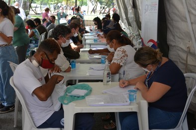 Mutirão Pop Rua Jud Sampa, na Praça da Sé