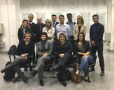 Estudantes da Faculdade das Américas-FAM, acompanhados de seu professor, mestre Omar Chamon, pos...