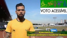 Vídeo da campanha Voto Acessível com o campeão paralímpico e mundial de atletismo Alan Fonteles ...